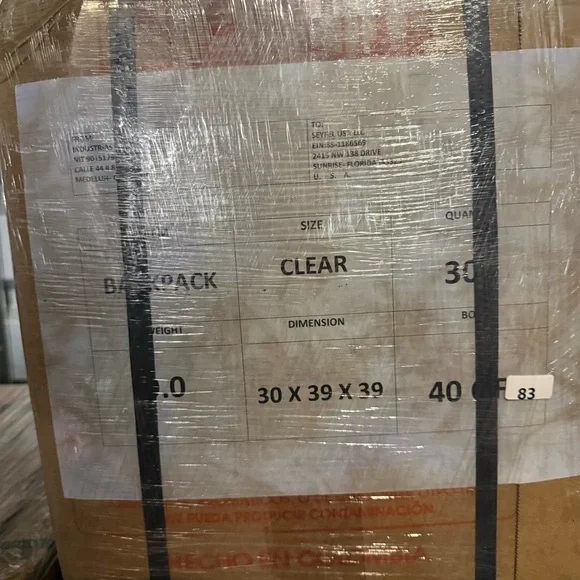 Clear Backpacks For School Large Black Clear Bookbag Lot Of 12 Units - Picture 9 of 9